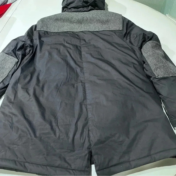 Zara coat boys 13/14 heavy weather parka peacoat blue varsity wool 164 cm lined - Picture 8 of 9